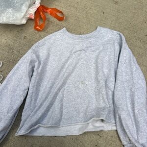 Gray Women's Sweater crop